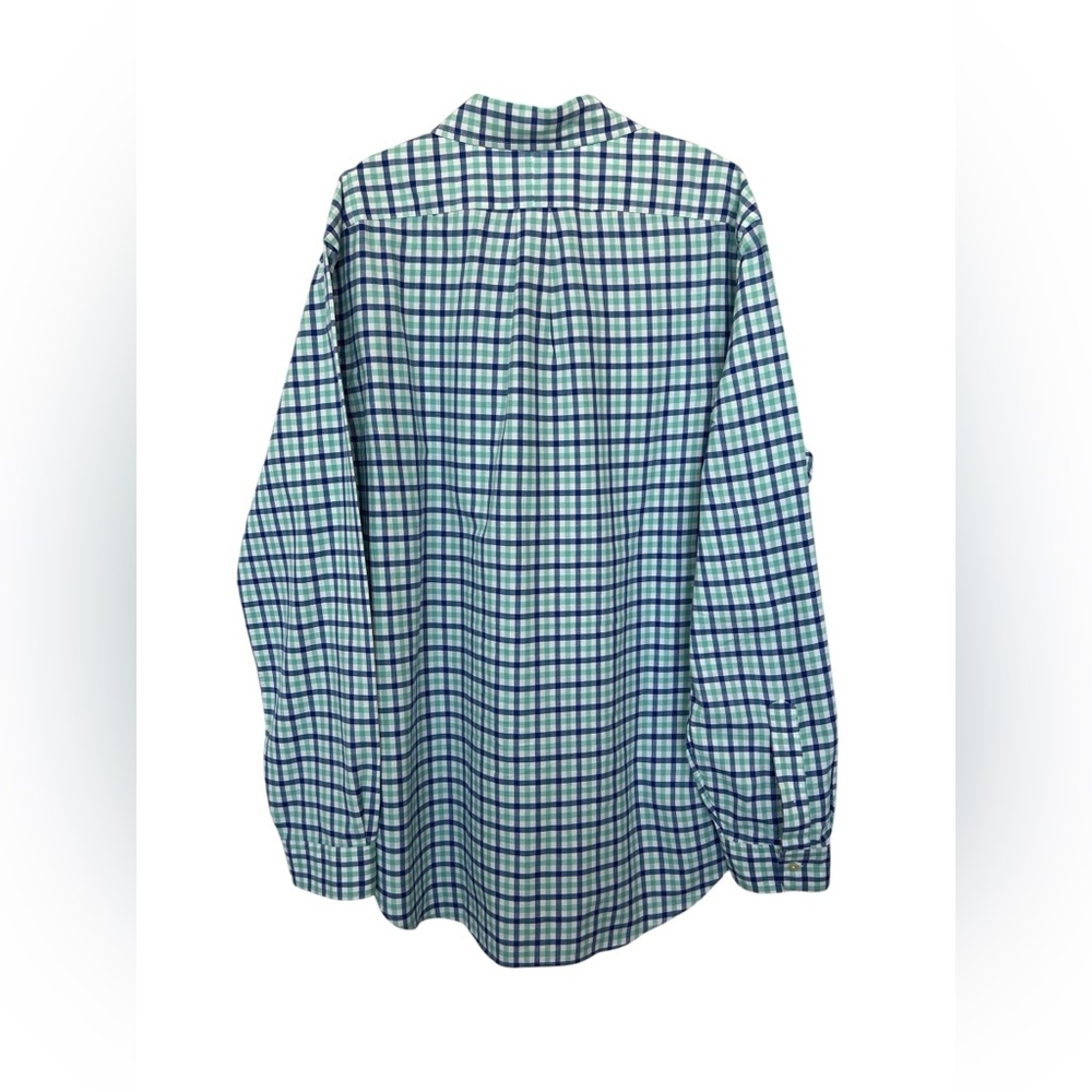 💚 EUC RALPH LAUREN Blue Green White Check Button Down Shirt | Men’s XL - Picture 2 of 10